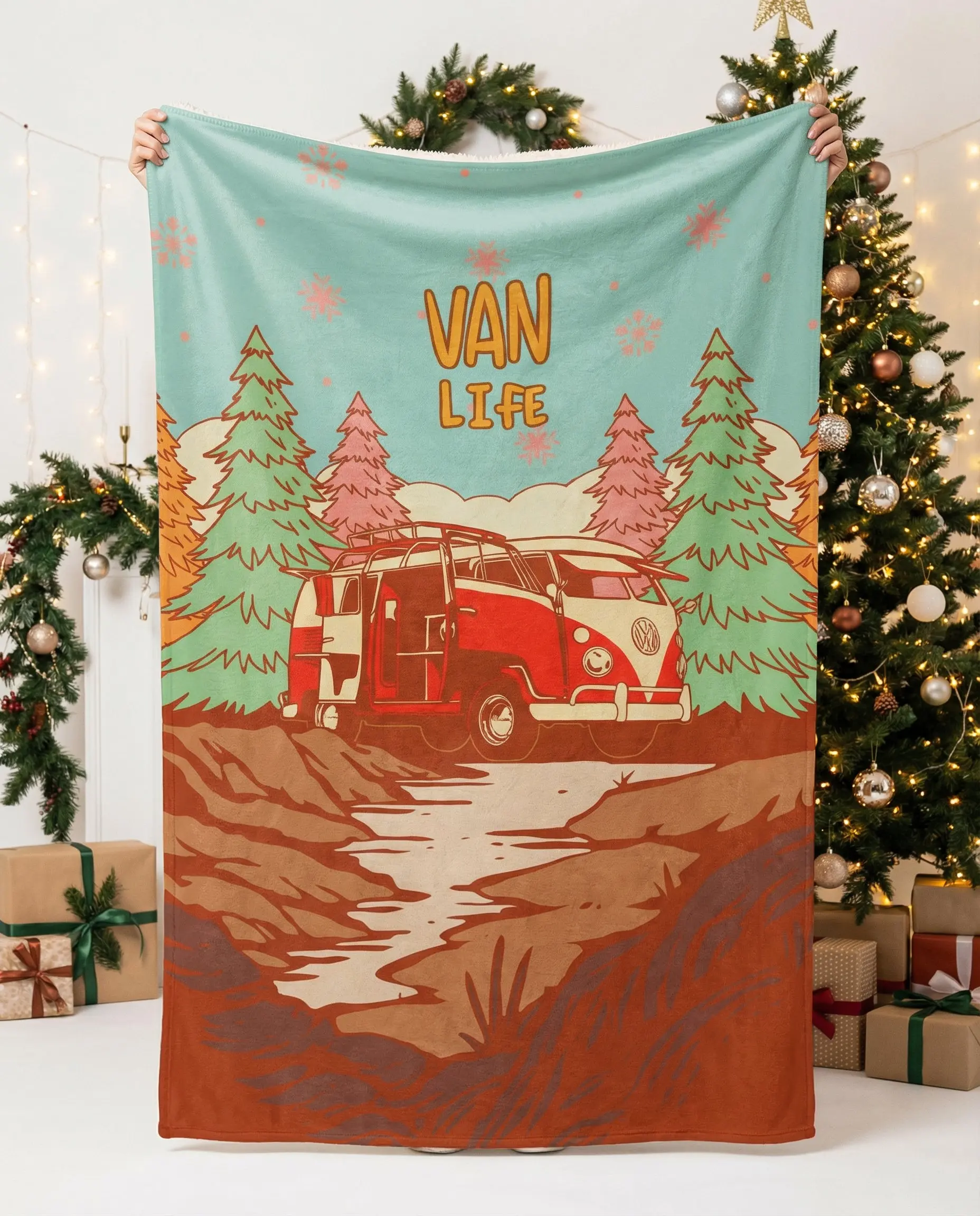 Winter VanLife Sherpa Blanket